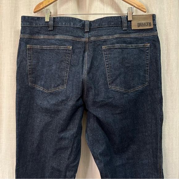 Duluth 40/34 Ballroom Double Flex Relaxed Fit Jeans washed dark indigo blue - Picture 12 of 16